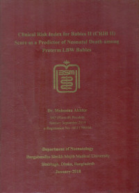 Image of Clinical Risk Index for Babies II (CRIB II) Score as a Predictor of Neonatal Death among Preterm LBW Babies