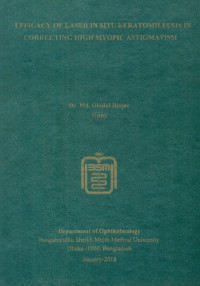 Image of EFFICACY OF LASER IN SITU KERATOMILEUSIS IN CORRECTING HIGH MYOPIC ASTIGMATISM