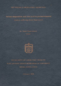 Image of Serum magnesium and zinc level in postmenopausal women suffering from depression
