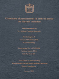 Image of Estimation of paracetamol in urine to assess the diurnal varition
