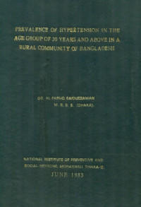 Image of Prevalence of Hypertension in The Age Group of 20 Years And Above in a Rural Community of Bangladesh