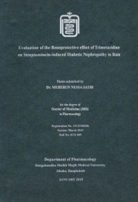 Image of Evaluation of the Renoprotective effect of Trimetazidine on Streptozotocin-induced Diabetic Nephropathy in Rats
