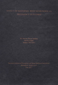 Image of EFFECT OF MATERNAL BODY MASS INDEX ON PREGNANCY OUTCOMES