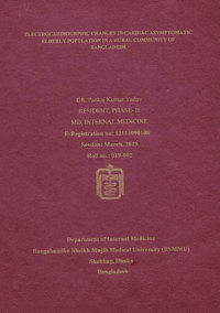 Image of ELECTROCARDIOGRAPHIC CHANGES IN CARDIAC ASYMPTOMATIC ELDERLY POPULATION IN A RURAL COMMUNITY OF BANGLADESH