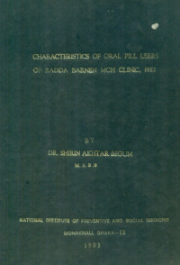 Image of Characteristics of oral pill users of radda barnen mch clinic