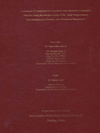 Image of Assessment of Temperament of patients with Obsessive Compulsive Disorder using the Bangla version of the Adult Temperament Questionnaire in a Tertiary care Hospital of Bangladesh
