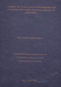 Image of CARDIOVASCULAR EVALUATION BEFORE AND AFTER SPLENECTOMY IN β THALASSEMIA IN CHILDREN