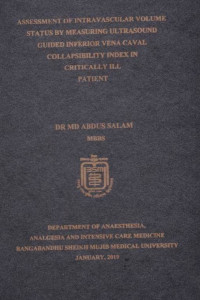 Image of ASSESSMENT OF INTRAVASCULAR VOLUME STATUS BY MEASURING ULTRASOUND GUIDED INFERIOR VENA CAVAL COLLAPSIBILITY INDEX IN CRITICALLY ILL PATIENTS