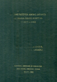 Image of Disease Pattern Among Infants Of Dhaka Shishu Hospital During-1982