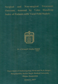 Image of Surgical and Non-Surgical Treatment Outcome Assessed by Voice Handicap Index of Patients with Vocal Fold Nodule