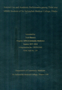 Image of Internet Use and Academic Performance among Third  year MBBS Students of sir Salimullah Medical College, Dhaka.