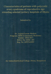 Image of Characteristics of Patients with Polycystic Ovary Syndrome of Reproductive Age Attending Selected Tertiary Hospitals of Dhaka