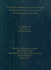 Image of Diagnostic performance of computed tomography in the evaluation of anterior mediastinal mass