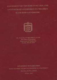 Image of Assessment of Thyroid Function and Antithyroid Antibodies in Children with Down Syndrome