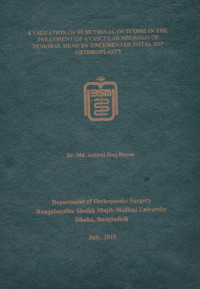 Image of Evaluation of Functionnal Outcome in the Treatment of Avascular Necrosis of Femoral Head by Uncemented Total Hip Arthroplasty