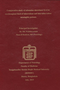 Image of Comparative Study of Adenosine Deaminase Level in Cerebrospinal Fluid of Tuberculous and Non-Tuberculous Meningitis Patients