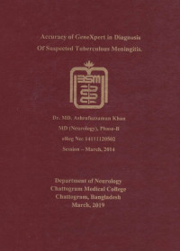 Image of Accuracy of GeneXpert in Diagnosis Of Suspected Tuberculous Meningitis