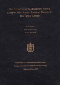 Image of The Frequency of Maltreatment  Among Children with Autism Spectrum Disorder in the Family Context