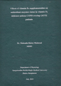 Image of Effects of Vitamin D3 supplementation on antioxidant enzymes status in vitamin D3 deficient asthma COPD overlap (ACO) patient