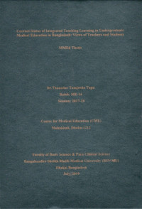 Image of Current Status of Integrated Teaching Learning in Undergraduate Medical Education in Bangladesh: Views of Teacher's and Students