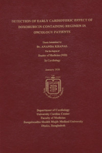 Image of Detection of Early Cardiotoxic Effect of Doxorubicin Containing Regimen in Oncology Patients