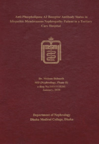 Image of Anti-Phospholipase A2 Receptor Antibody Status in Idiopathic Membranous Nephropathy Patient in a Tertiary Care Hospital