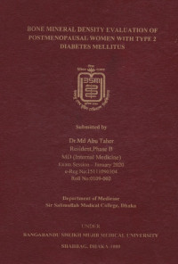 Image of Bone Mineral Density Evaluation of Postmenopausal Women with Type 2 Diabetes Mellitus