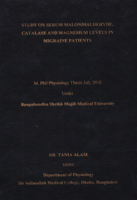 Image of Study on Serum Malondialdehyde Catalase and Magnesium Levels in Migraine Patients