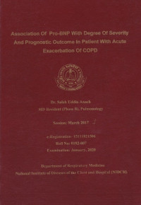 Image of Association of Pro-BNP with Degree of Severity and Prognostic Outcome in Patient with Acute Exacerbatiion of COPD
