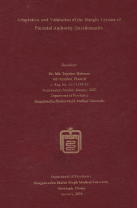 Image of Adaptation and Validation of the Bangla Version of Parental Authority Questionnaire