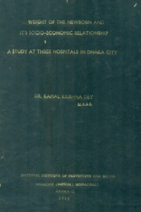 Image of Weight Of The Newborn And It's Socio-Economic Relationship A Study At There Hospitals In Dhaka City