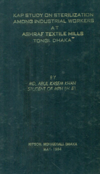 Image of Kap study on sterilization among industrial workers at ashraf textile mills tongi, dhaka