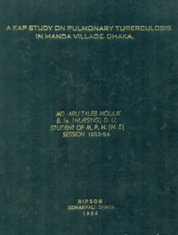 Image of A kap on pulmonary tuberculosis in manda village, dhaka