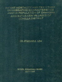 Image of Infant Mortality And Few Other Demographic Characteristics Among Population Of Changini And Batabaria Villages Of Comilla District