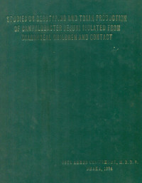 Image of Studies on serotyping and toxin production of campylobacter jejuni isolated from diarrhoeal children and contact