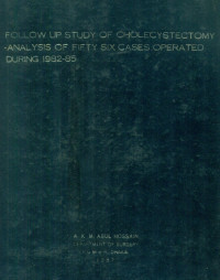 Image of Follow Up Study Of Cholecystectomy- Analysis Of Fifty Six Cases Operated During 1982-85