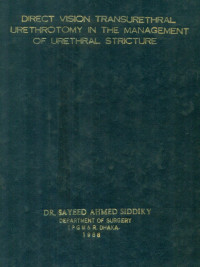 Image of Direct Vision Transurethral Urethrotomy In The Management Of Urethral Stricture
