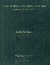 Image of A Study Of Cervical Lymphadenopathy In Adult (A Report Of Sixty Cases)