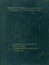 Image of The Effect Of Onion (Allium Cepa Linn) On Alloxan Induced Diabetic Mice