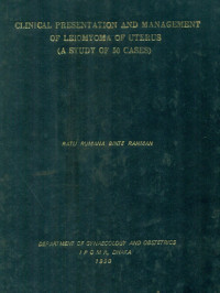 Image of Clinical Presentation And Management Of Leiomyoma Of Uterus (A Study Of 50 Cases)
