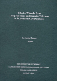 Image of Effect of Vitamin D3 on Lung Functions and Exercise Tolerance in D3 deficient COPD patients